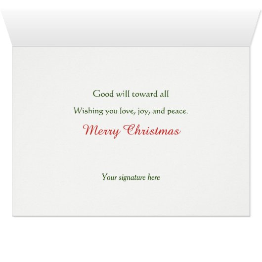 Peace on Earth Snow Winter Country Truck Christmas (Inside Horizontal (Bottom))