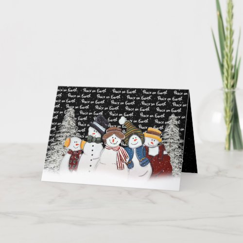 Peace on Earth Snowmen Card