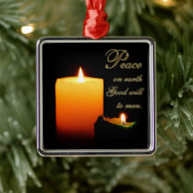 Peace on Earth Square Ornament