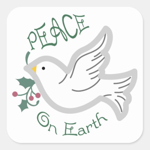 Peace on Earth Square Sticker