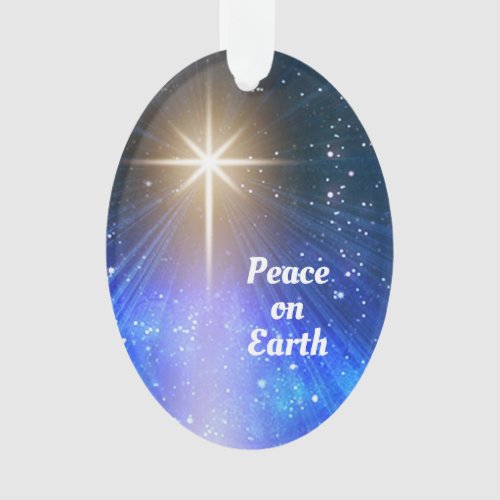Peace on Earth Star of Bethlehem Christmas Ornament