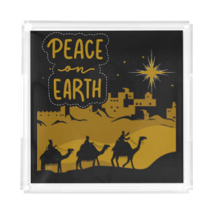 Peace on Earth Star of Bethlehem Journey Acrylic Tray