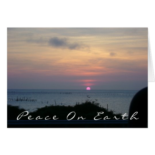Peace on Earth Sunset Card