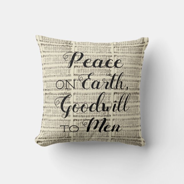 Peace on Earth Throw Pillow (Front)
