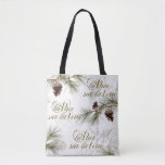 Peace on Earth Tote Bag<br><div class="desc">Peace on Earth tote will add to a serene shopping experience in the midst of Holiday Hassles.</div>