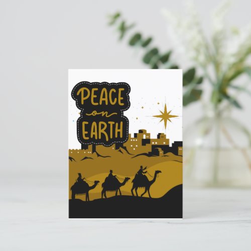 Peace on Earth Traditional Christian Christmas Postcard