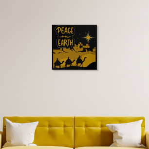  Peace on Earth Traditional Christian Christmas Wood Photo Tile
