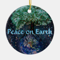 Peace on Earth Tree of Life Ceramic Ornament
