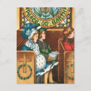 Peace on Earth Vintage Christmas Postcard
