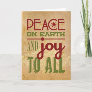 Peace on Earth Vintage Holiday Card