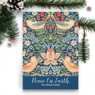 Peace on Earth William Morris Vintage Custom Holiday Card