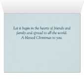 Peace on Earth Winter Sunset Holiday Greeting Card (Inside Horizontal (Bottom))