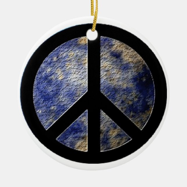 Peace on Earth World Globe Christmas ornament (Front)