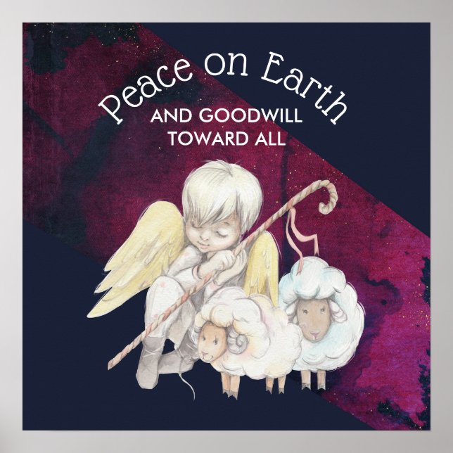 Peace on Eath and Goodwill Toward All Shepherd Poster (Front)