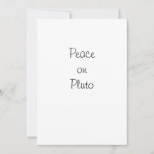 Peace on Pluto Greeting Card
