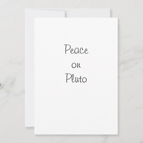 Peace on Pluto Greeting Card