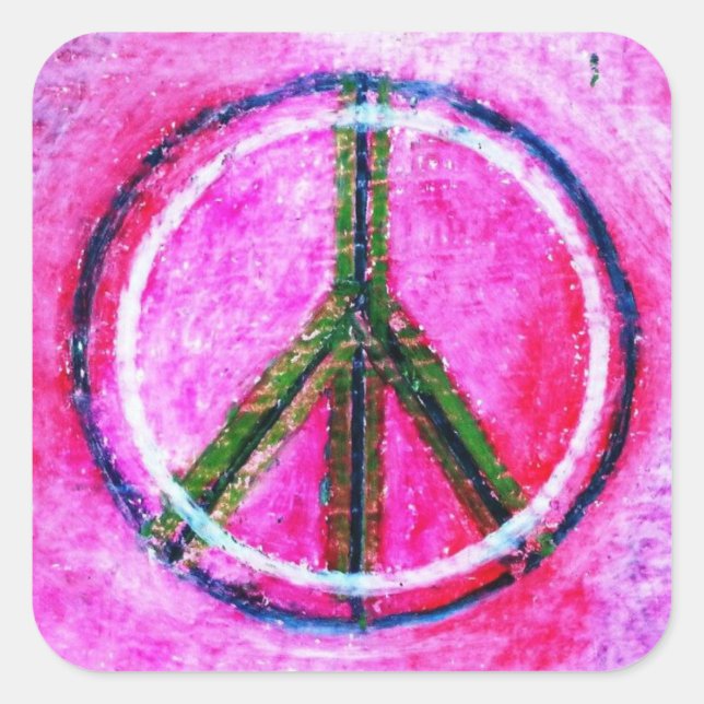 ...peace...original art by healingcolors... square sticker (Front)