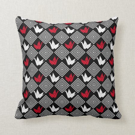 Peace Orizuru Pattern Throw Pillow