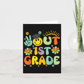 Peace Out 1st Grade Cl Of 2025 Goodbye Graduation Card