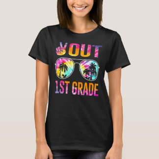 Peace Out 1st Grade Tie Dye Graduation Last Day Of T-Shirt