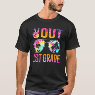 Peace Out 1st Grade Tie Dye Graduation Last Day Of T-Shirt
