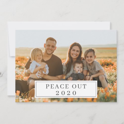 Peace Out 2020 Funny COVID New Years Holiday Card