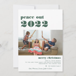 Peace Out 2023 | Merry Christmas Holiday Photo Card