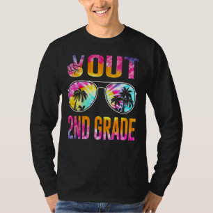 Peace Out 2nd Grade Tie Dye Graduation Last Day Of T-Shirt