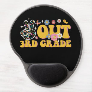 Peace Out 3rd Grade Groovy Last Day Of School Gel Mouse Pad