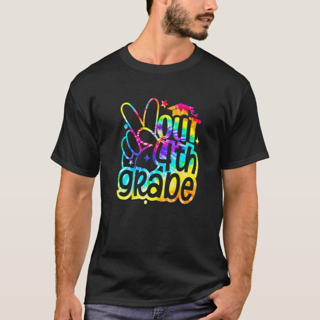 Peace Out 4nd Grade Graduation Last Day Of School  T-Shirt (Front)
