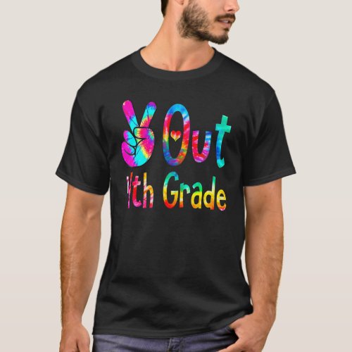 Peace Out 4th Grade Tie Dye Graduation Last Day Of T_Shirt