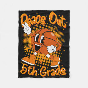 Peace Out 5th Fifth Grade Graduation Last Day Of S Fleece Blanket