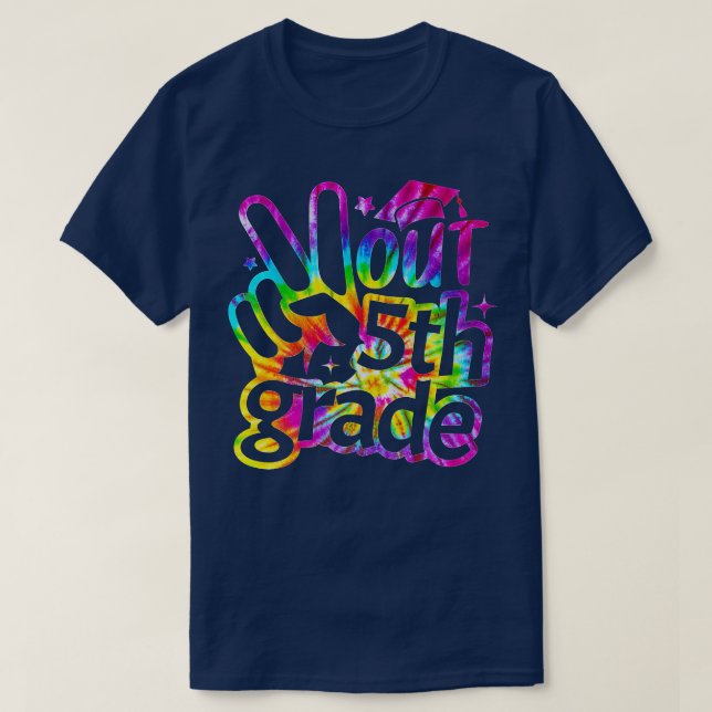 Peace Out 5th Grade Graduation Last Day Of School  T-Shirt (Design Front)