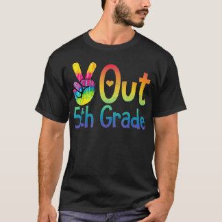 Peace Out 5Th Grade Tie Dye Graduation Class Of 20 T-Shirt