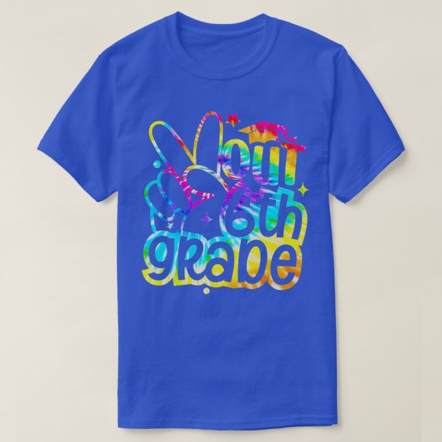 Peace Out 6th Grade Graduation Last Day Of School  T-Shirt (Design Front)