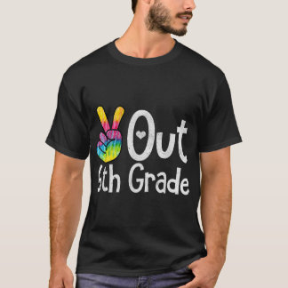 Peace Out 6th Grade Tie Dye Graduation class of 20 T-Shirt