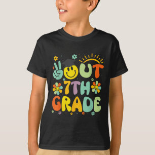 Peace Out 7th Grade Cl Of 2025 Goodbye Graduation T-Shirt