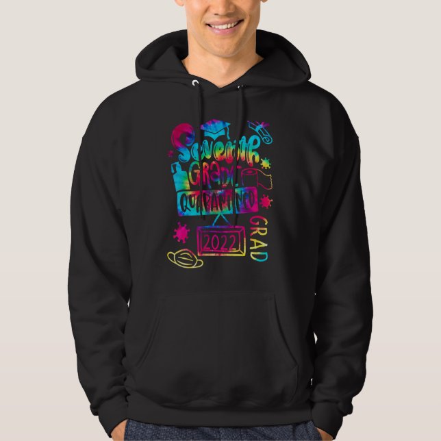Peace Out 7th Grade Quarantined Grad 2022 Graduati Hoodie (Front)
