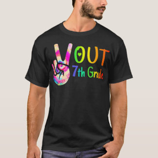 Peace Out 7th Grade Tie Dye Graduation Class Of 20 T-Shirt