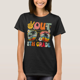 Peace Out 8th Grade Groovy Graduation Last Day Of T-Shirt