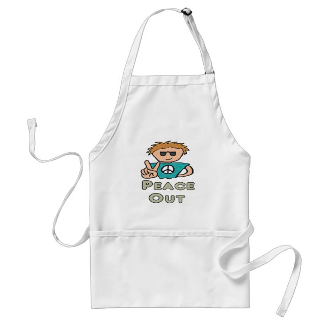 Peace Out Adult Apron (Front)