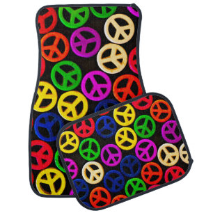 Peace Out Car Floor Mat