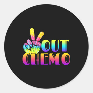 Peace-Out Chemo Last Day Of Chemo End Chemotherapy Classic Round Sticker