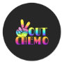 Peace-Out Chemo Last Day Of Chemo End Chemotherapy Classic Round Sticker