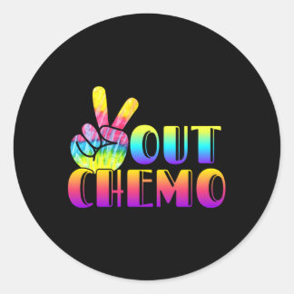 Peace-Out Chemo Last Day Of Chemo End Chemotherapy Classic Round Sticker