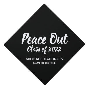 Peace Out Class of 2022 Graduation Cap Topper