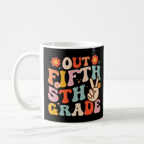 Peace Out Fifth 5Th Grade Class Of 2023 Bye 5Th Gr Coffee Mug