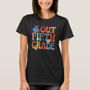 Peace Out Fifth 5th Grade Elementary School Gradu T-Shirt