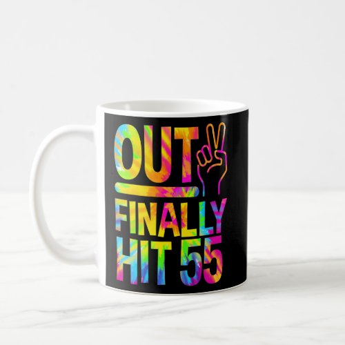 Peace Out Finally Hit 55 Year Old 55th Birthday Bd Coffee Mug