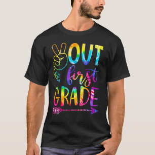 Peace Out First 1st Grade Happy Last Day Of School T-Shirt